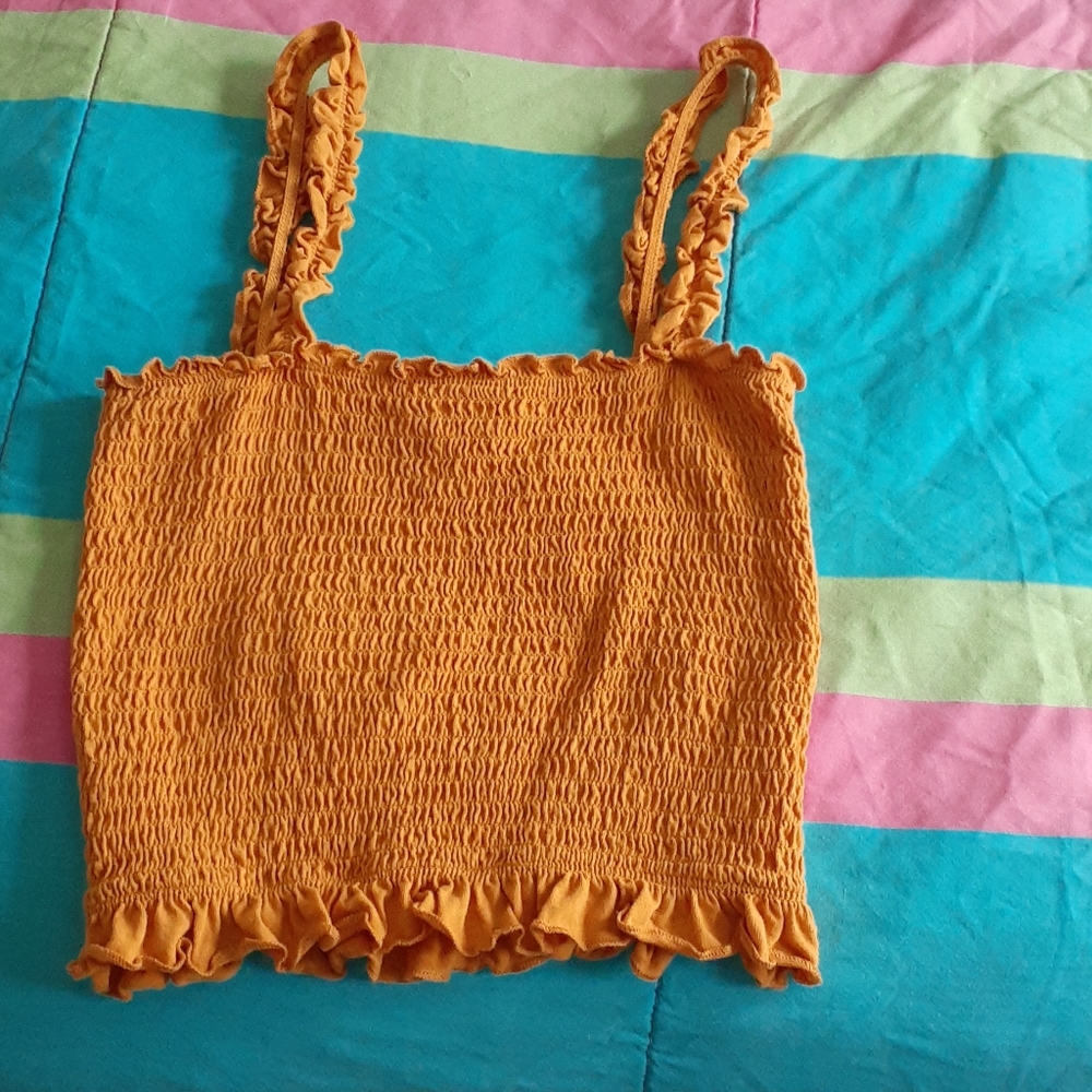Orange crop top